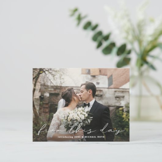 Faire-part de fuite de noces à partir de ce jour (Debout devant)