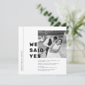 Faire-part de fuite de noces Nous avons dit Oui (Debout devant)