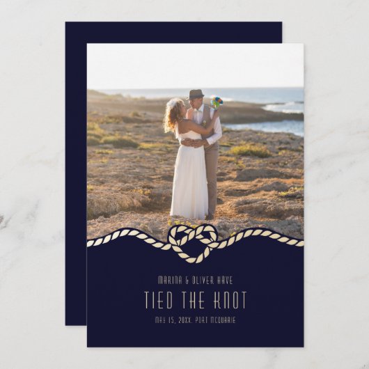 Faire-part de fuite en bateau (Devant / Derrière)