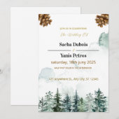 faire-part de fuite romantique en montagne personn (Devant / Derrière)