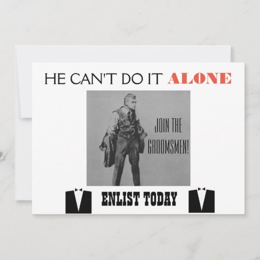 Faire-part de garçon d'honneur sur le thème de la  (Devant)