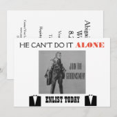 Faire-part de garçon d'honneur sur le thème de la  (Devant / Derrière)