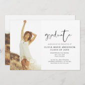 faire-part de graduation 2024 photo minimaliste (Devant / Derrière)