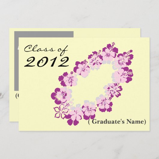 Faire-part de graduation à Hawaï 2012 (Devant / Derrière)