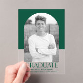 Faire-part de graduation acrylique du bloc de coul (In situ (ordinateur de poche))