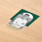 Faire-part de graduation acrylique du bloc de coul (Poser)