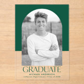 Faire-part de graduation acrylique du bloc de coul (Recto)