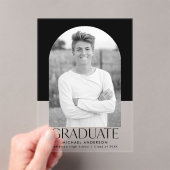 Faire-part de graduation acrylique du bloc de coul (In situ (ordinateur de poche))