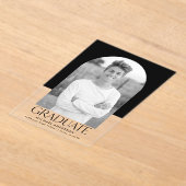 Faire-part de graduation acrylique du bloc de coul (Poser)