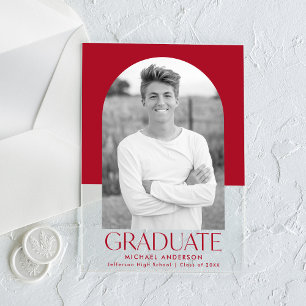 Faire-part de graduation acrylique du bloc de coul