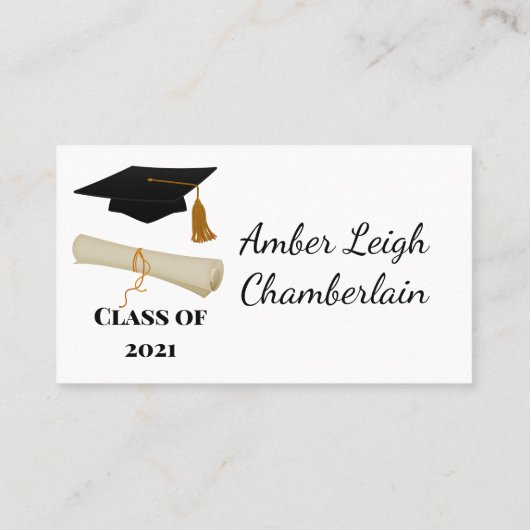 Faire-part de graduation après l'insertion des car (Dos)