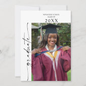 Faire-part de graduation avec photo (Devant)