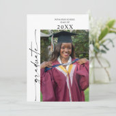 Faire-part de graduation avec photo (Debout devant)