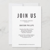 Faire-part de graduation brossée (Dos)