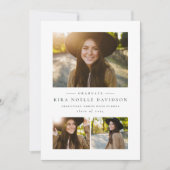 Faire-part de graduation classique du collage phot (Devant)