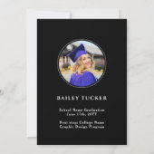 Faire-part de graduation d'arc de 4 photos de scri (Dos)