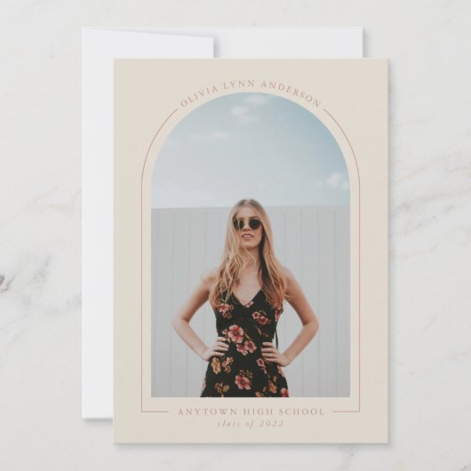 Faire-part de graduation d'arc moderne (Devant)