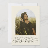 Faire-part de graduation d'arc typographique éléga (Devant)