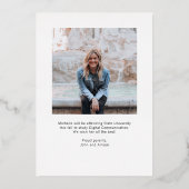 Faire-part de graduation de charm sans effort (Verso)