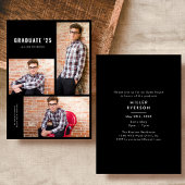 Faire-part de graduation de collage photo moderne