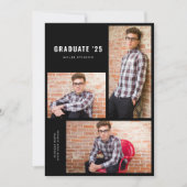 Faire-part de graduation de collage photo moderne (Devant)