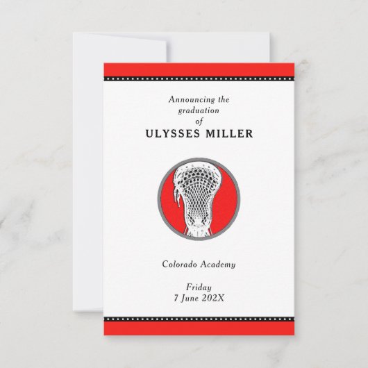 Faire-part de graduation de crosse (Devant)