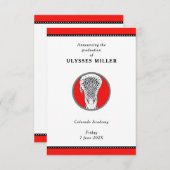 Faire-part de graduation de crosse (Devant / Derrière)