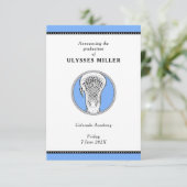 Faire-part de graduation de crosse (Debout devant)