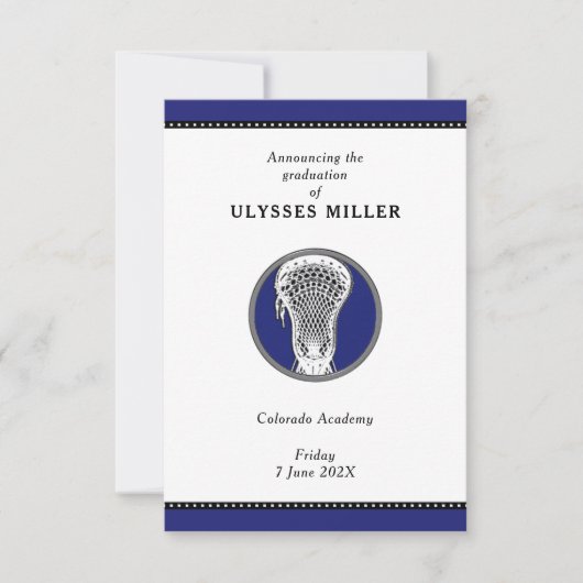 Faire-part de graduation de crosse (Devant)