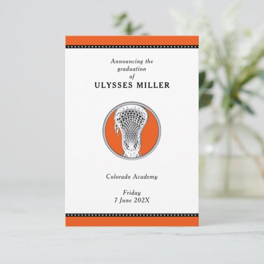 Faire-part de graduation de crosse (Debout devant)