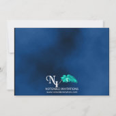 Faire-part de graduation de football bleu et or (Dos)