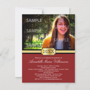 Faire-part de graduation de la bande Red Buckle