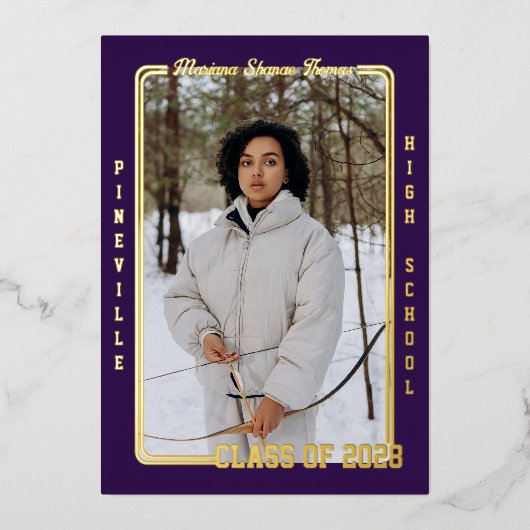 Faire-part de graduation de la carte d'athlète vio (Recto)