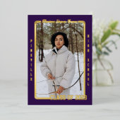 Faire-part de graduation de la carte d'athlète vio (Debout devant)