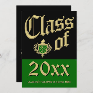 Faire-part de graduation de la crête verte