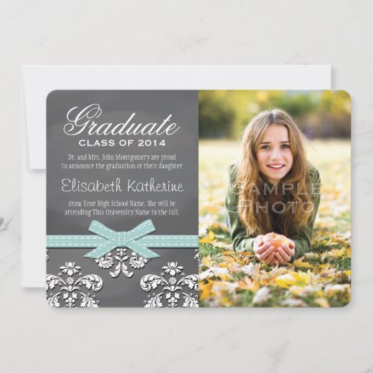 Faire-part de graduation de la dentelle de la poul (Devant)