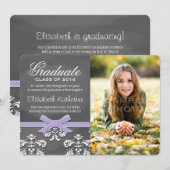 Faire-part de graduation de la dentelle du tableau (Devant / Derrière)