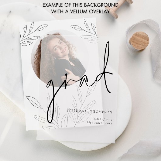 Faire-part de Graduation de la feuille simple