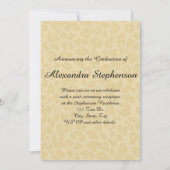 Faire-part de graduation de la peau léopard (Dos)