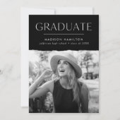 Faire-part de graduation de la photo Black Edge mo (Devant)