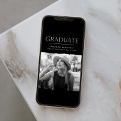 Faire-part de graduation de la photo Black Edge mo