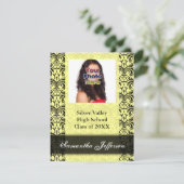 Faire-part de graduation de la photo Black Yellow  (Debout devant)