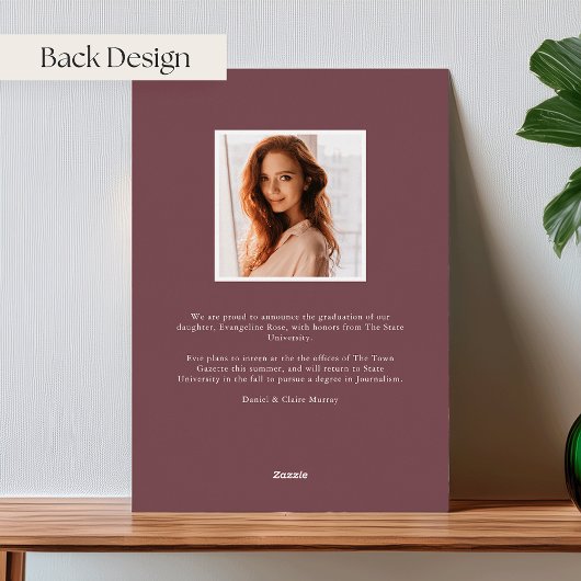 Faire-part de graduation de la photo de la fleur d