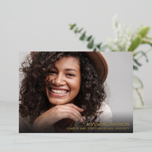 Faire-part de graduation de la photo de la méthode (Debout devant)