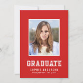 Faire-part de graduation de la photo de la variati (Devant)