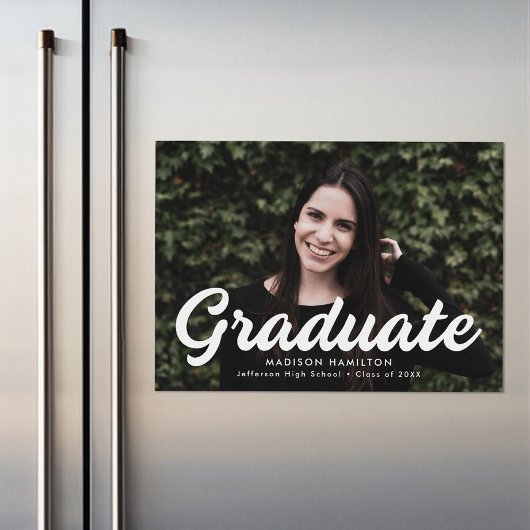 Faire-part de graduation de la photo de script en