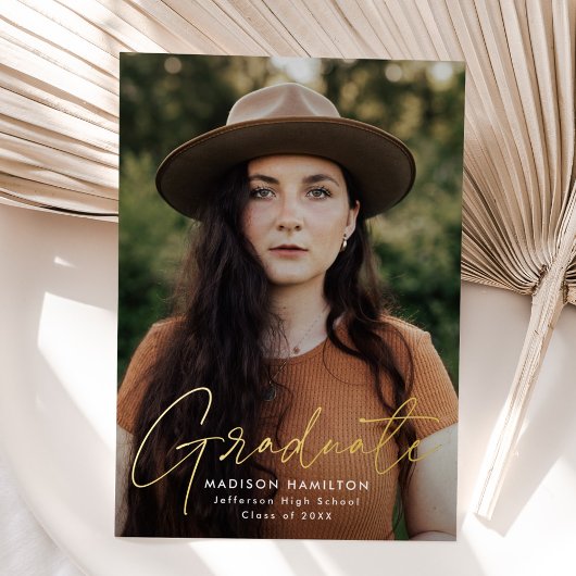 Faire-part de graduation de la photo de Script Gol