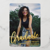 Faire-part de graduation de la photo de script sim (Recto)