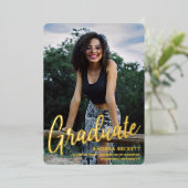 Faire-part de graduation de la photo de script sim (Debout devant)