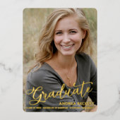 Faire-part de graduation de la photo de script sim (Recto)